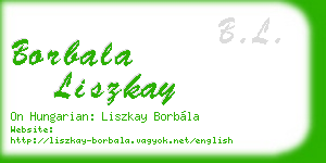 borbala liszkay business card